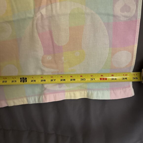 Set of 2 Baby Receiving Blankets Bunnies 35x35” Whales Dolphins Kupu 28x30” - Picture 12 of 13